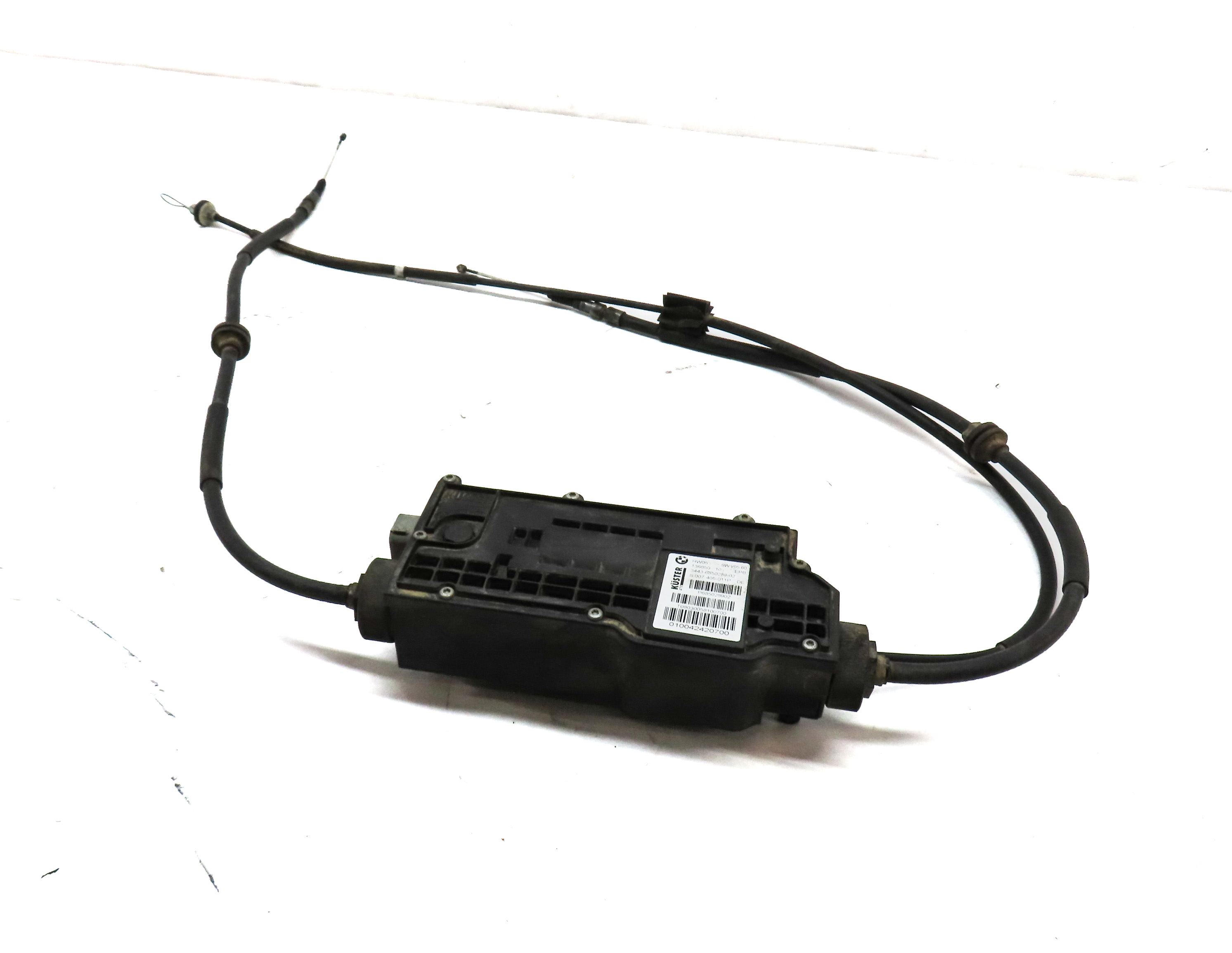 2013 BMW X5 (E70) EMERGENCY PARK PARKING BRAKE ACTUATOR w/ CABLES — exact item pictured